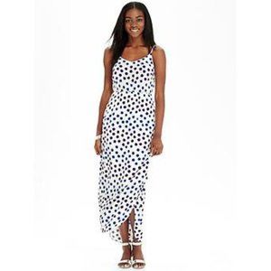 Old Navy white polka dot maxi dress